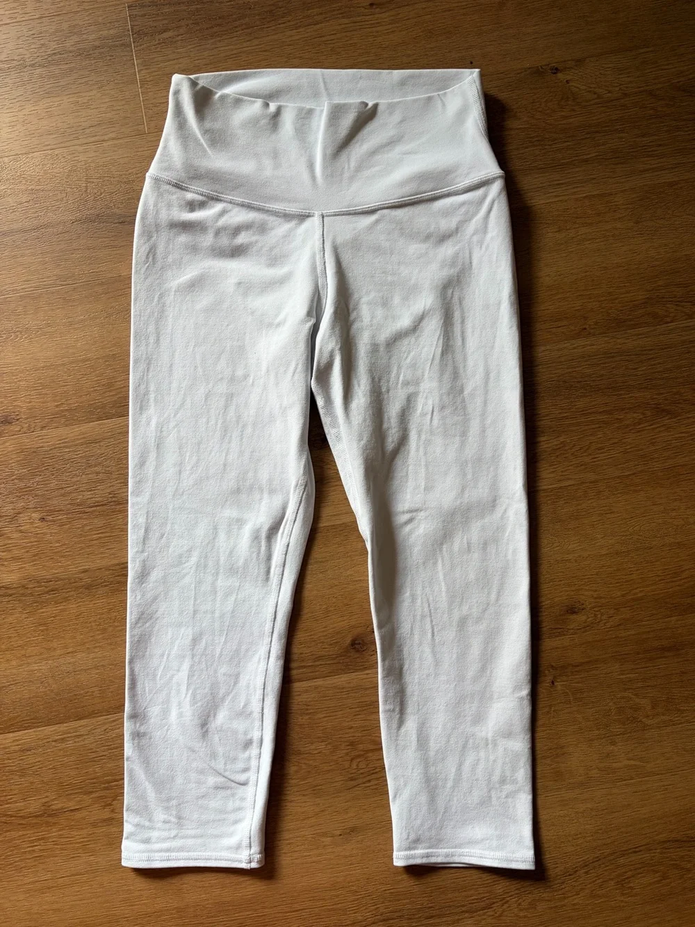 Alo Yoga White High Waist Cropped Leggings Women’s Large